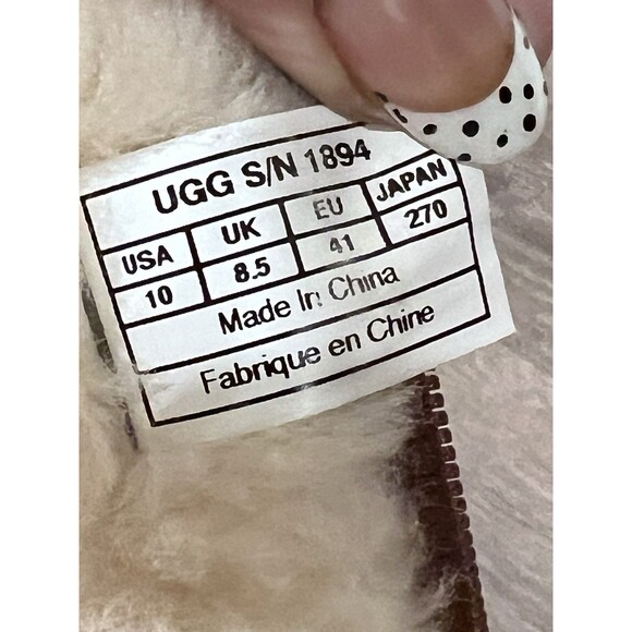 UGG Australia Plumdale Winter Boots Womens Sz 10 EUR 41 Brown Leather Sheepskin - Picture 9 of 12